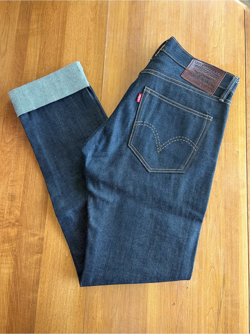NWOT Levi's Men's Indigo Skinny Raw Selvedge Jeans